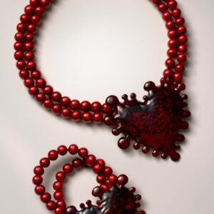 Conjunto Collar y pulsera de corazón