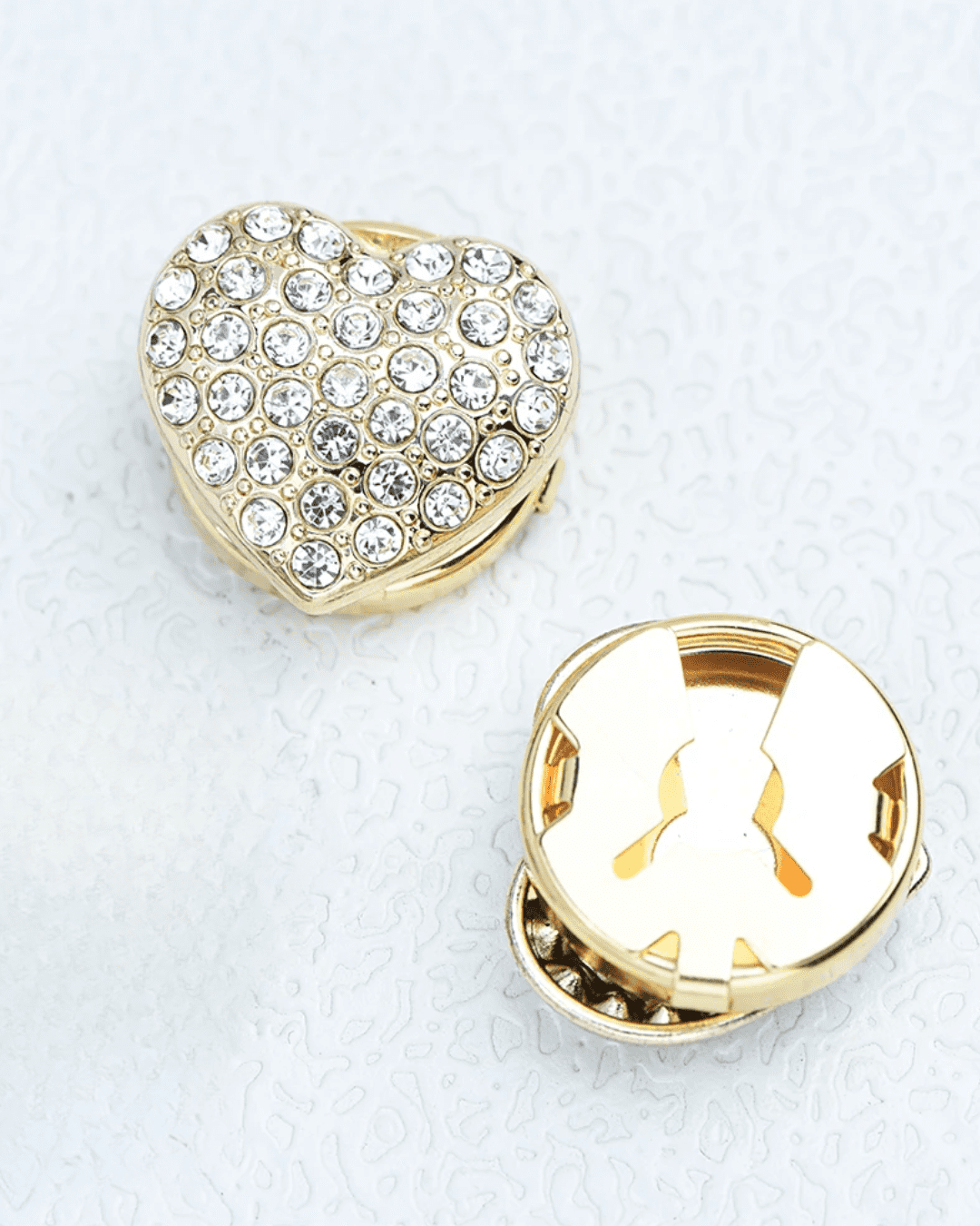 Set de 2 cubrebotones corazones