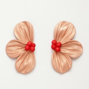 Aros flores rosa tornasol