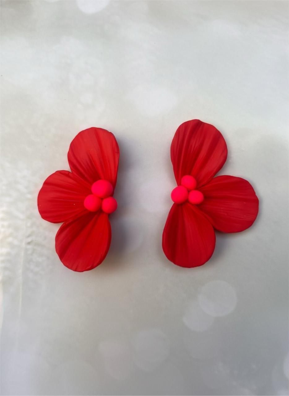 Aros flores rojas