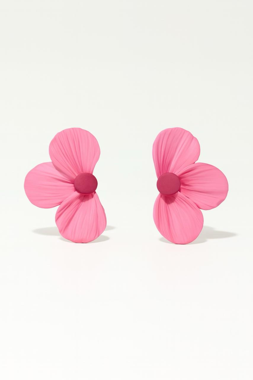 Aros flores rosa
