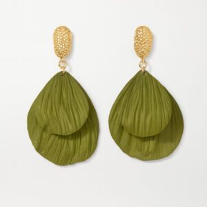 Aros pétalos verde oliva