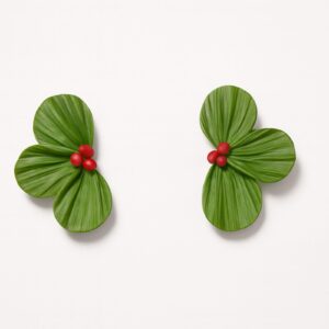 Aros Flores verde oliva